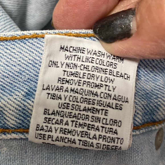 **Sold” Vintage Two Pepper Vintage Men's Denim Shorts. Loose Leg Logo 90's - Picture 11 of 11